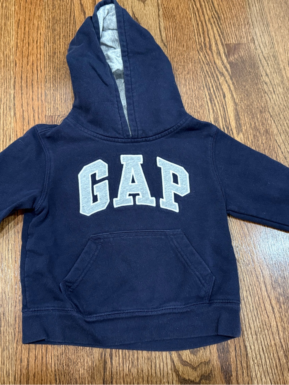 GAP Navy Blue Hoodie with Light Gray Logo